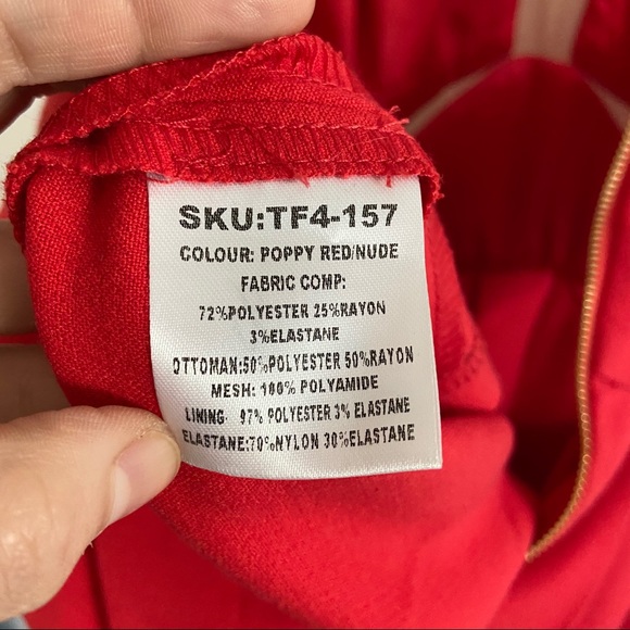 Three Floor Red "Look See" Cut Out Mini Dress - Picture 16 of 16